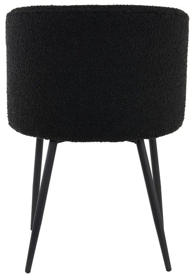 Scaun de sufragerie negru tapițat Elyna – Light &amp; Living