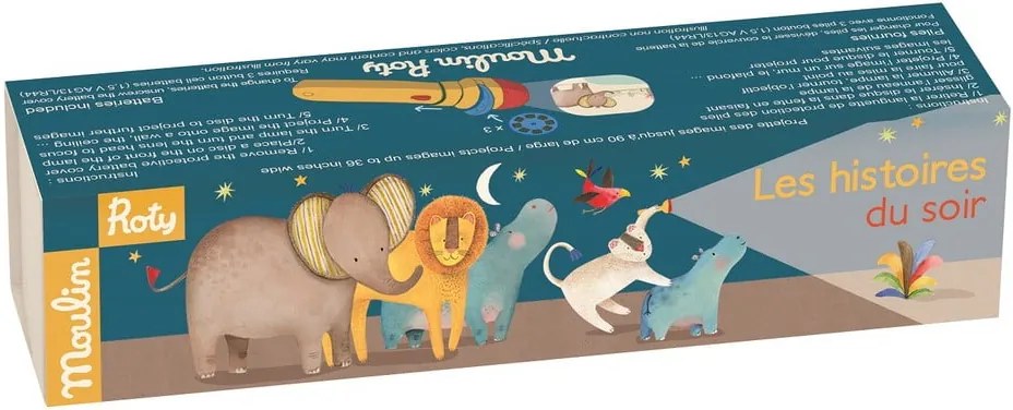 Proiector de povești Moulin Roty „Animăluțele din junglă”