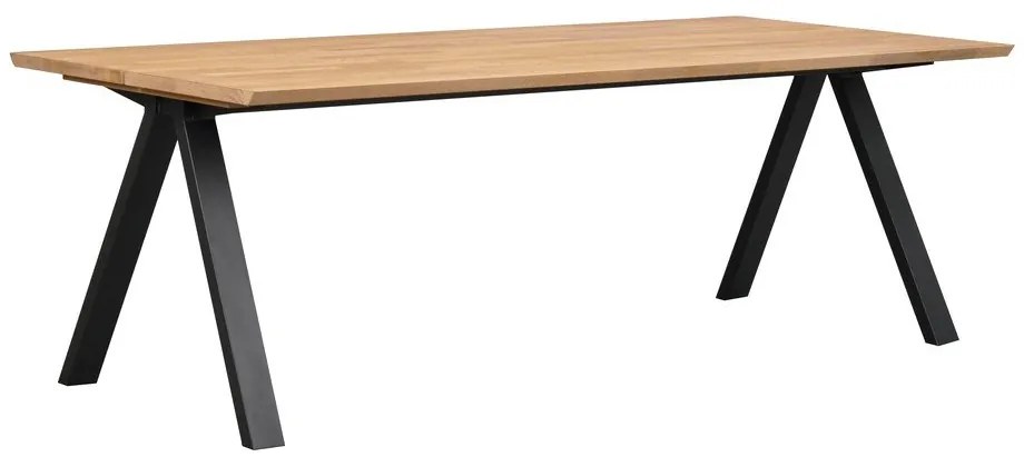 Masă de dining extensibilă cu blat din lemn de stejar 220x100 cm Carradale - Rowico