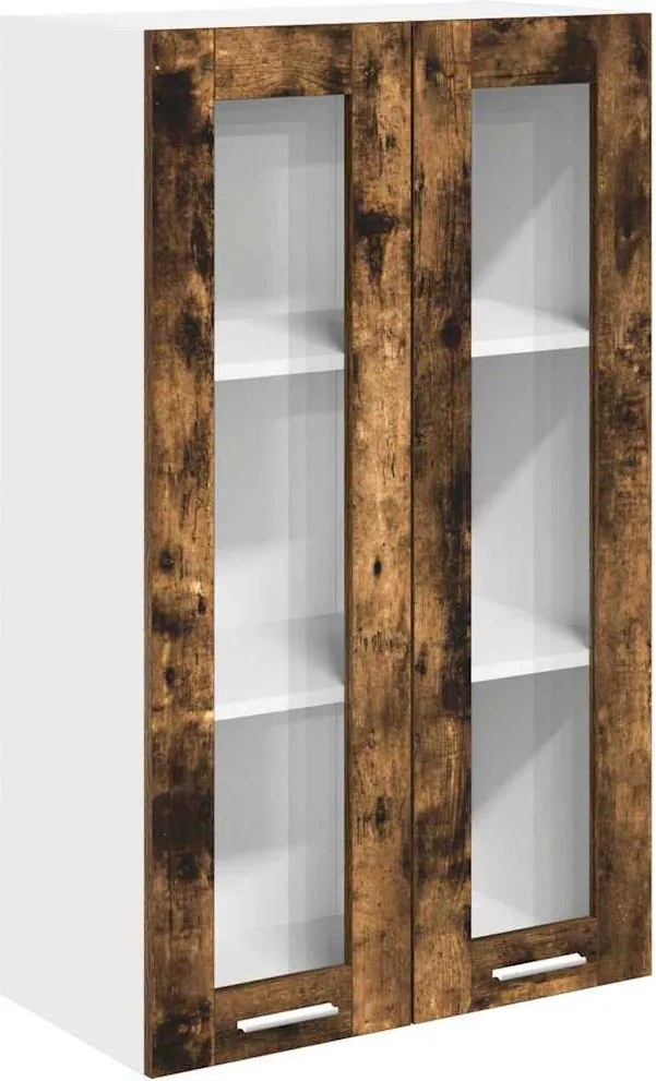 vidaXL Dulap suspendat Stejar fumuriu 60 x 31 x 100 cm Lemn compozit
