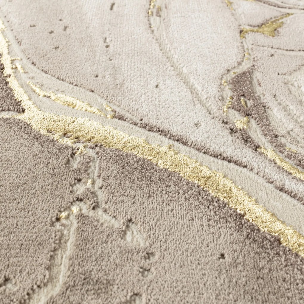 Covor Modern Living , Dormitor Dreptunghiular Marmara T156A Bej Gold (Alege dimensiunea: 250 x 350)