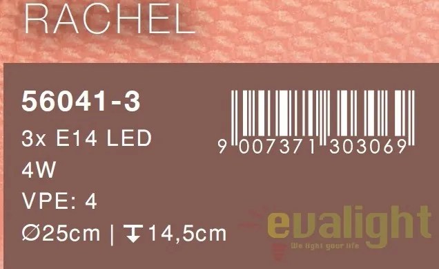 Plafoniera moderna cu iluminat LED, diam. 25cm, Rachel 56041-3 GL