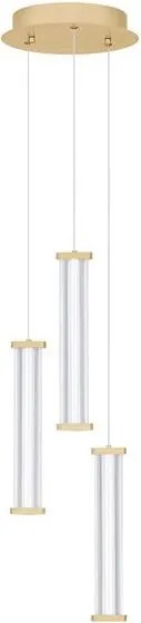 Lustra cu 3 pendule LED 3000K PHEME auriu periat