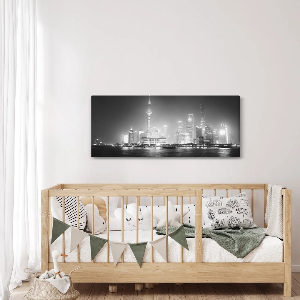 Tablou cu zgârăie nori moderene (120x50 cm)