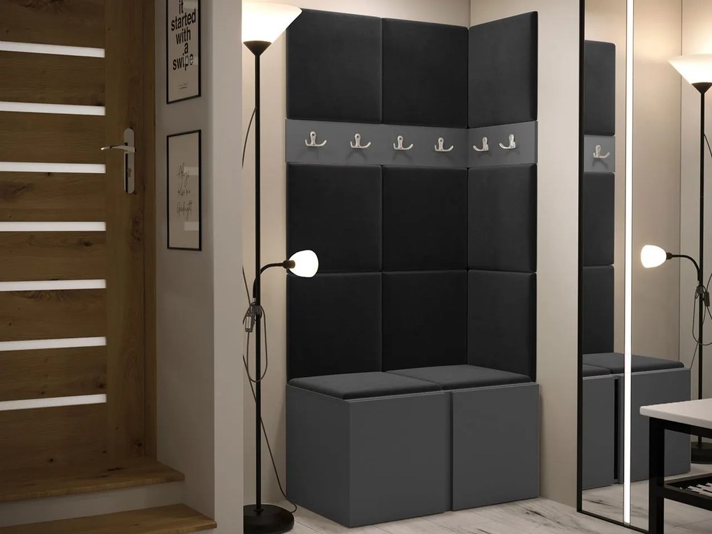 Mobilier hol Tovenaz I (grafit + Negru) . 1104741
