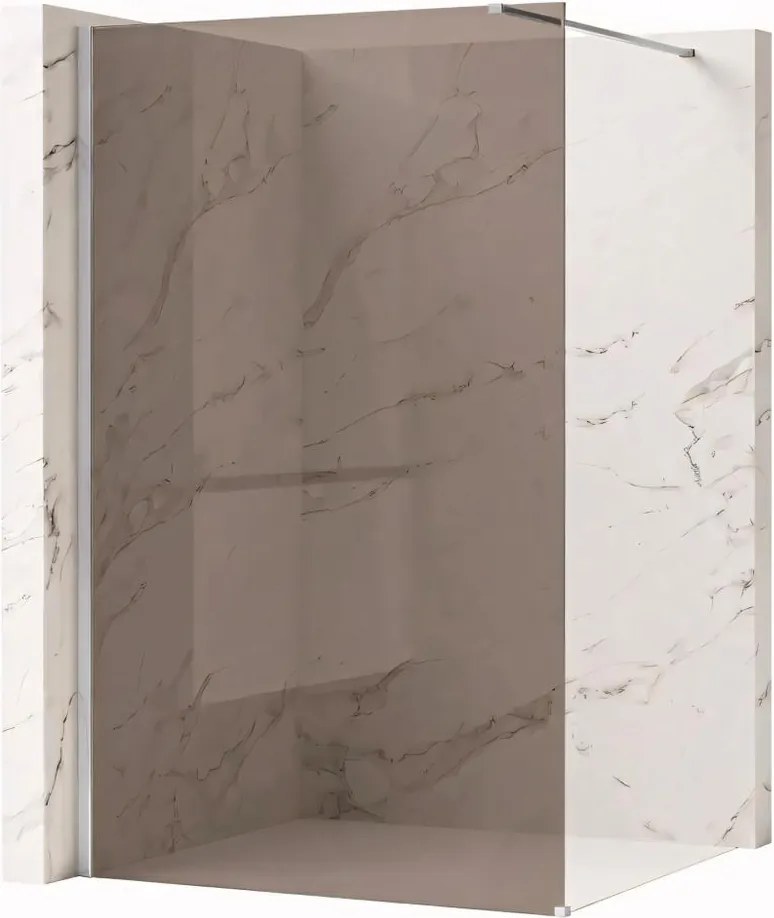 Paravan de dus fumuriu Rea Flexi Brown 120 cm crom