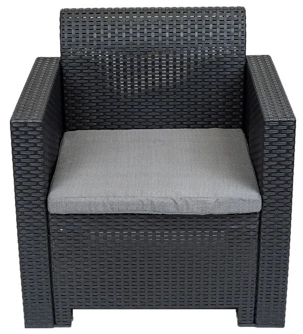 Scaun de grădină din plastic Nero, grafit