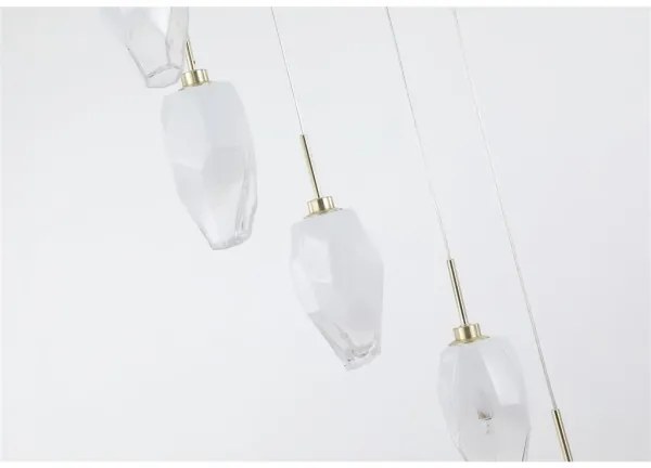 Searchlight 23147-8SB - Candelabru suspendat cu cablu ROCKY, 8xG9/33W/230V