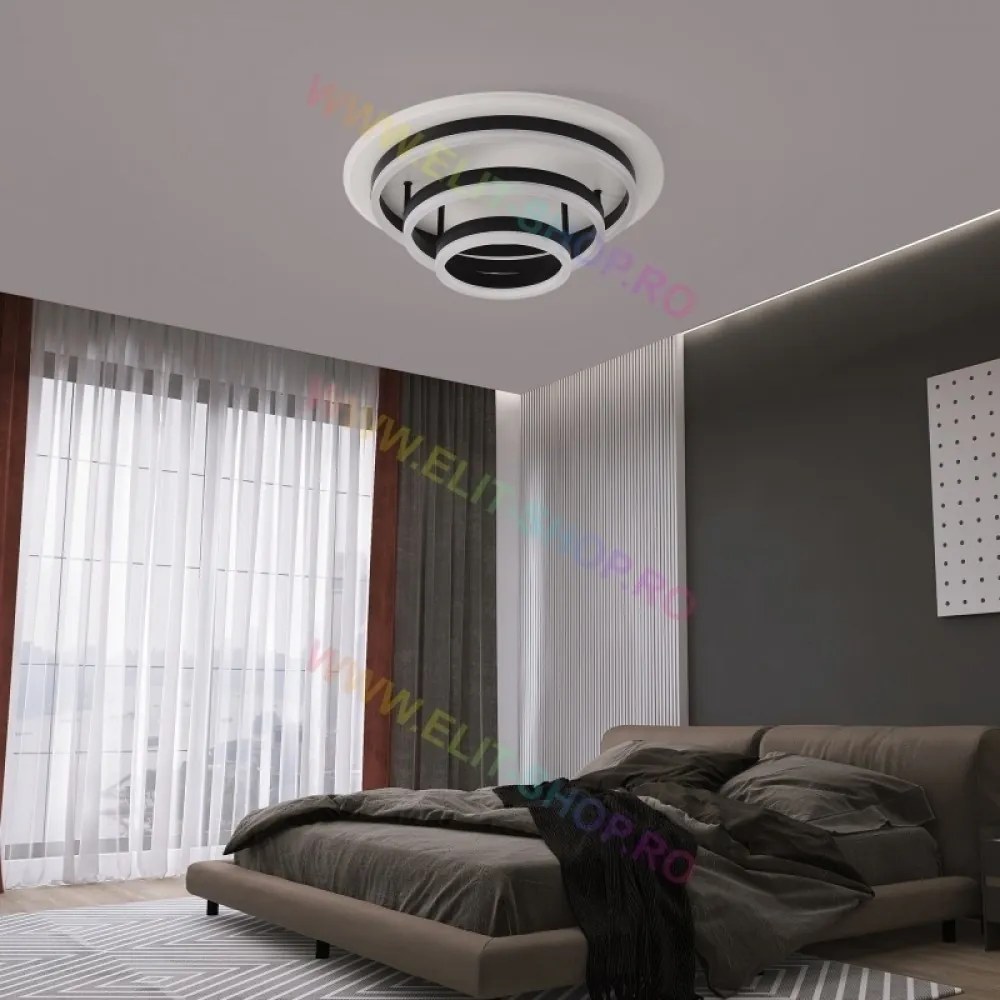 Lustra LED Cu Telecomanda, Elit's Esn1710Y-BK