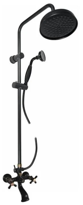 RAV Slezák MK159.5/7CMATSM - Set pentru cadă cu baterie MORAVA RETRO negru/alamă