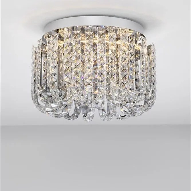 Lustra aplicata LED crom, cristale sticla CELYSIA 50cm