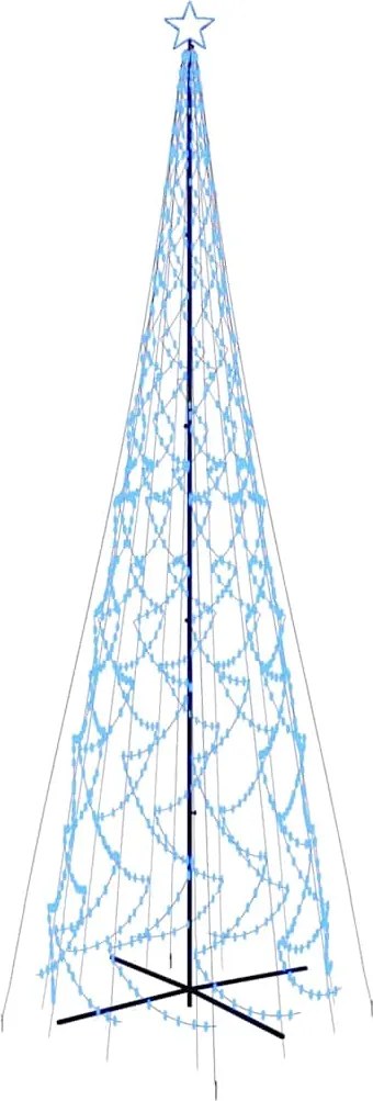 vidaXL Brad de Crăciun conic, 3000 LED-uri, albastru, 230x800 cm