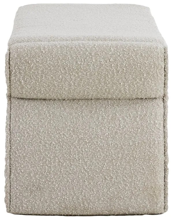 Bancă crem cu tapițerie din țesătură bouclé Nafya – Light &amp; Living