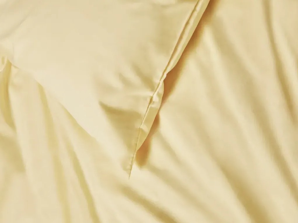 Lenjerie de pat din bumbac CALMORA galben deschis Dimensiune lenjerie de pat: 2 buc 70 x 90 cm | 160 x 200 cm