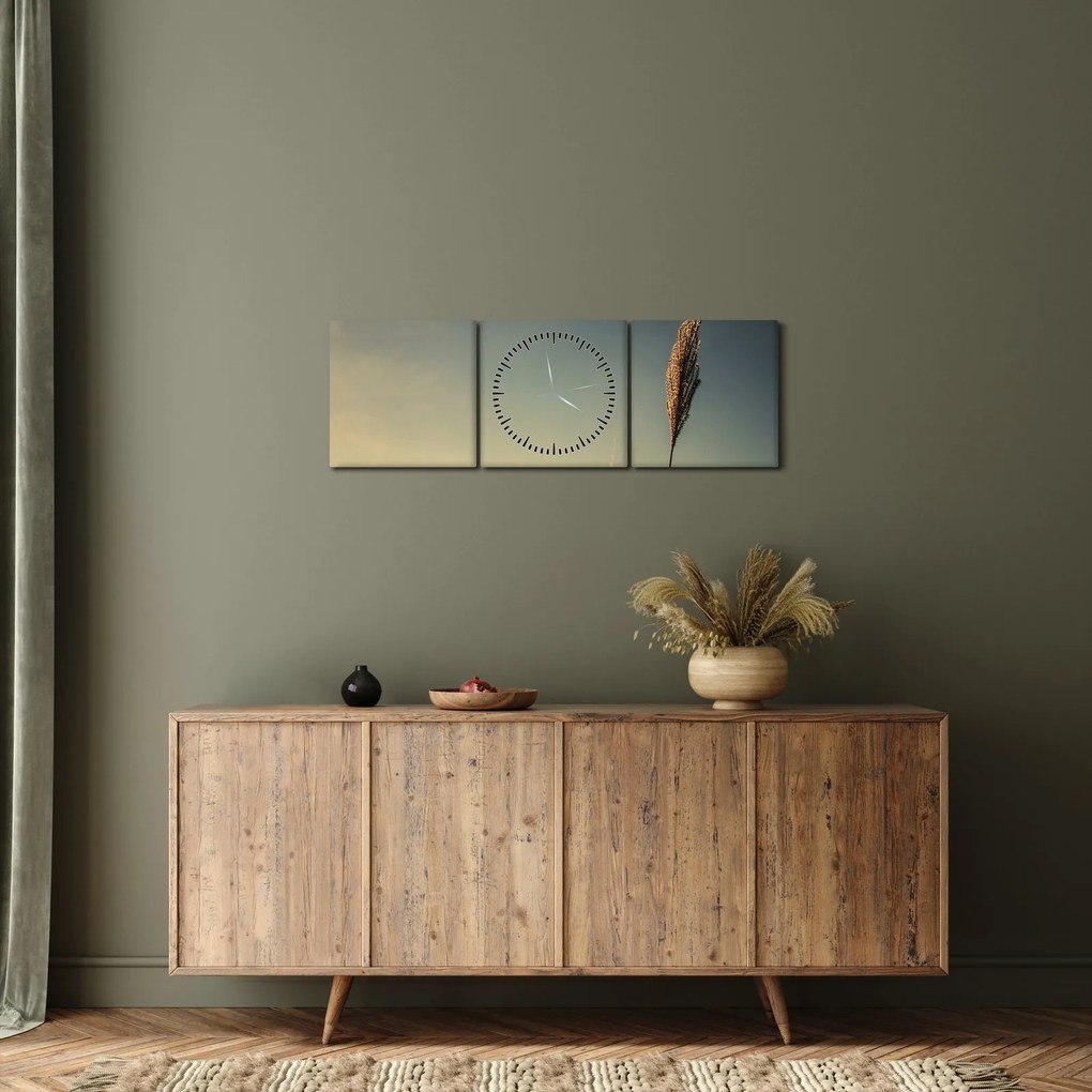 Tablou - Iarba (cu ceas) (90x30 cm)