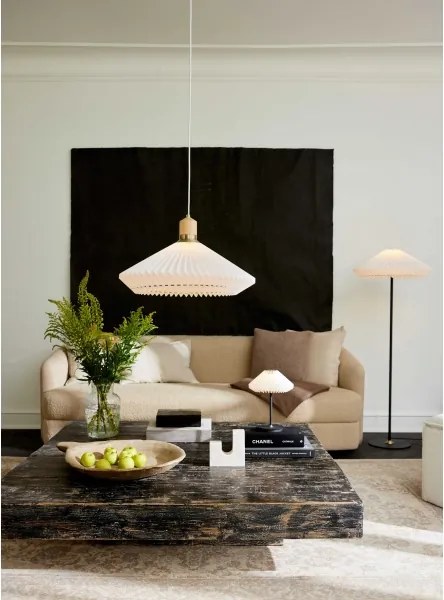 Halo Design 745043 - Lampă de podea PARIS 1xE27/40W/230V negru/alb/stejar