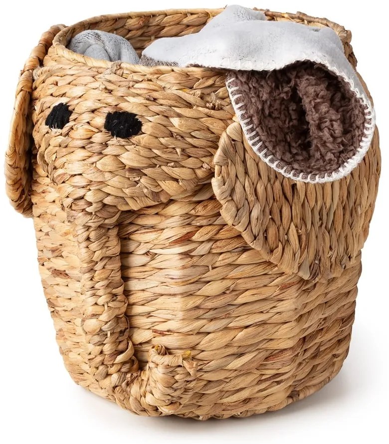 Coș de jucării pentru copii în culoare naturală din zambilă de apă ø 30x35 cm Elephant – Compactor