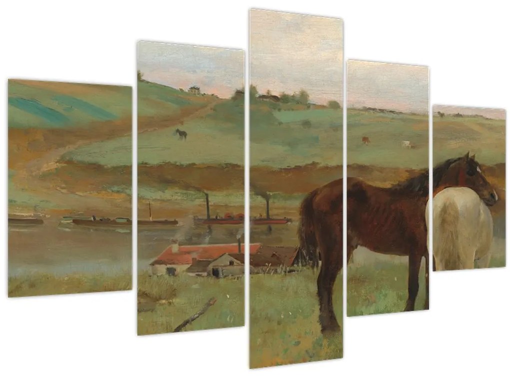 Tablou - Edgar Degas, Horses in a Meadow, reproducere (150x105 cm)