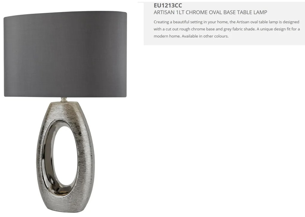 Veioza / Lampa de masa decorativa design elegant Artisan crom EU1213CC SRT
