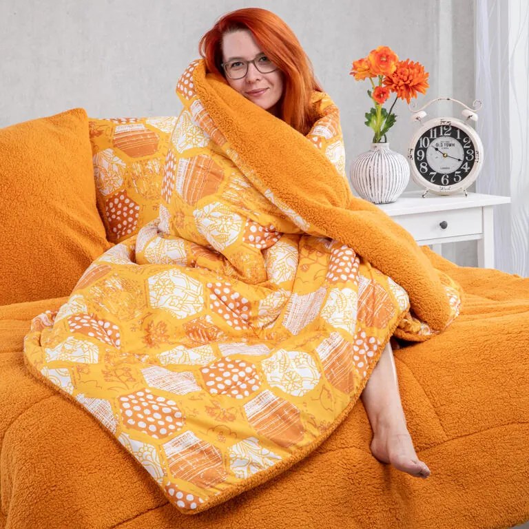 Set matlasat cu blăniţă Dual Feel MALVINA 3 buc