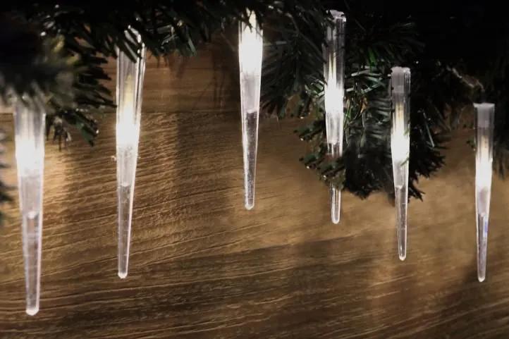 Țurțuri decorativi de Crăciun - 60 LED-uri, alb rece