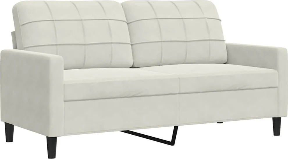 vidaXL Canapea cu 2 locuri, crem, 140 cm, catifea