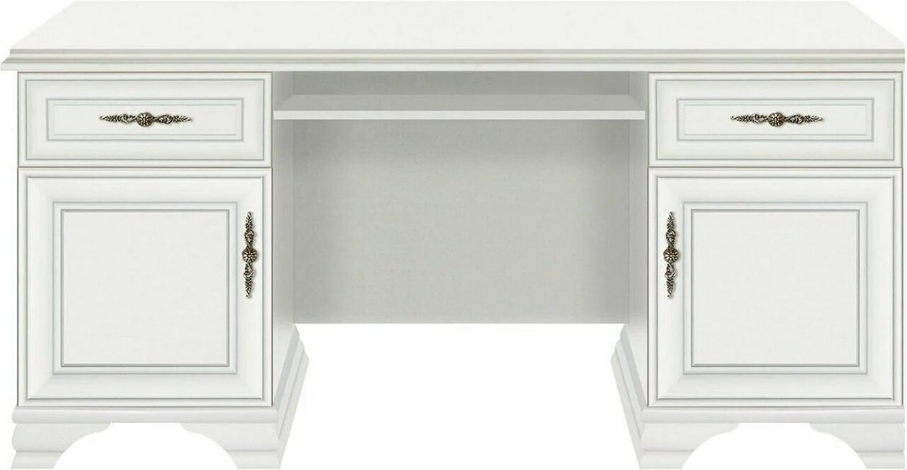 Birou alb clasic IDENTO, PAL, 160x74x78 cm