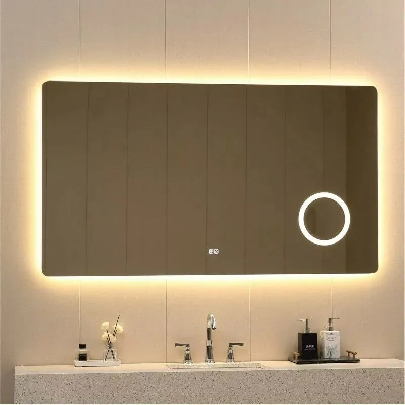 Oglinda cu iluminare si dezaburire Inter Ceramic dreptunghiulara 160x90 cm