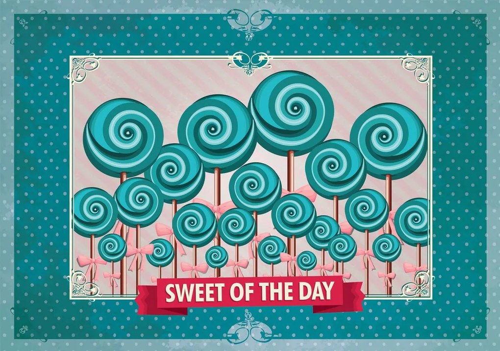 Fototapet - Sweet Pin Up Lollies (254x184 cm)