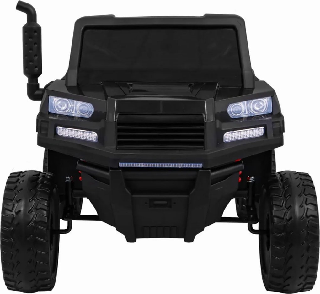 Masinuta Electrica cu acumulator pentru copii NOVOKIDS™ Farmer Beast Buggy, 6 roti, 2 locuri, Cu remorca si faruri luminoase, Roti din Cauciuc EVA,