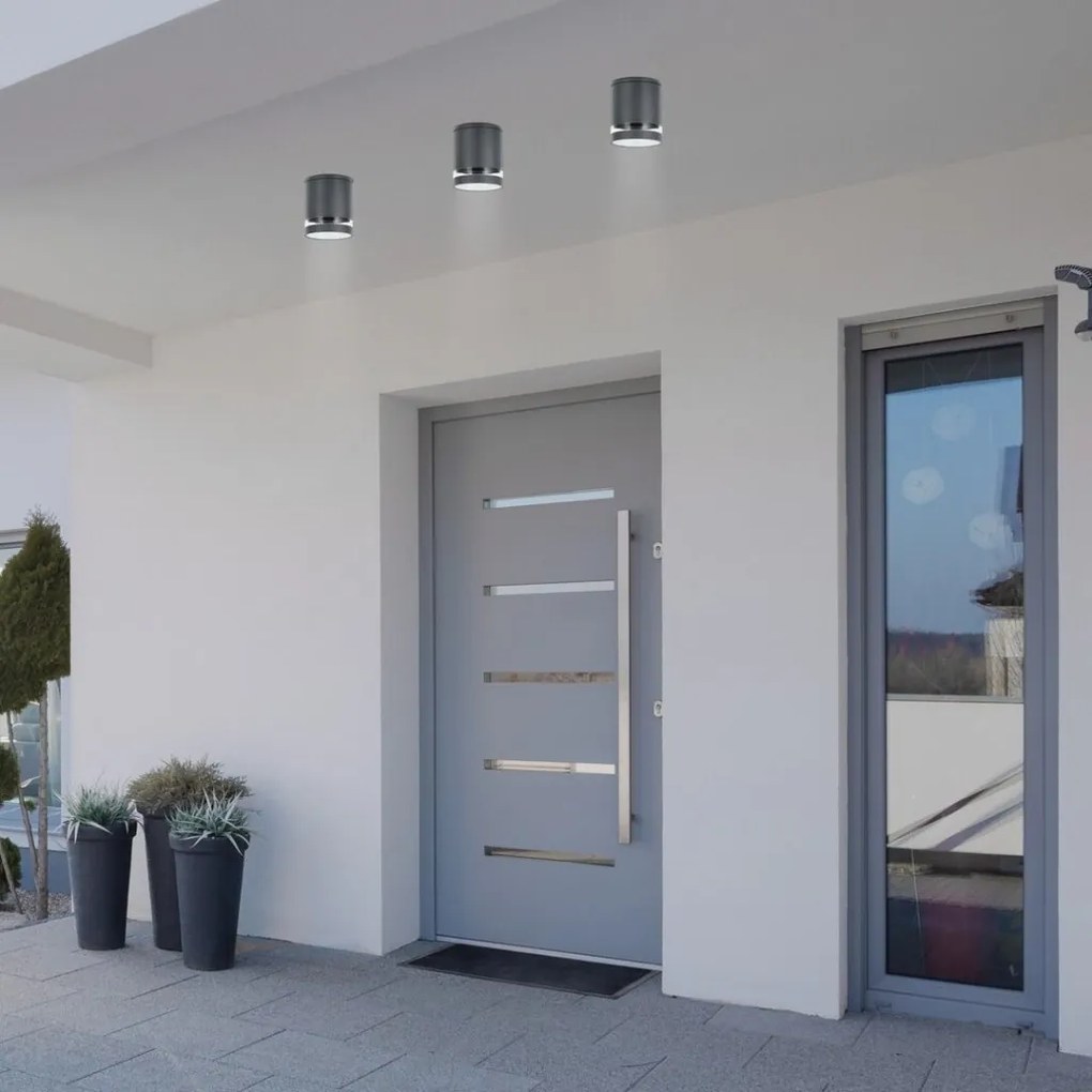 Spot aplicat pentru iluminat exterior design modern IP54 Zombor antracit 10,2cm