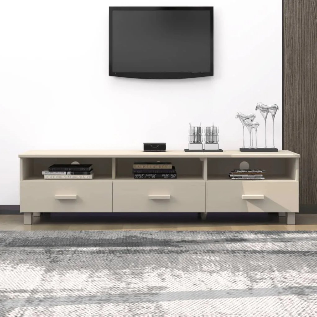 vidaXL Dulap TV „HAMAR”, maro miere, 158x40x40 cm, lemn masiv de pin