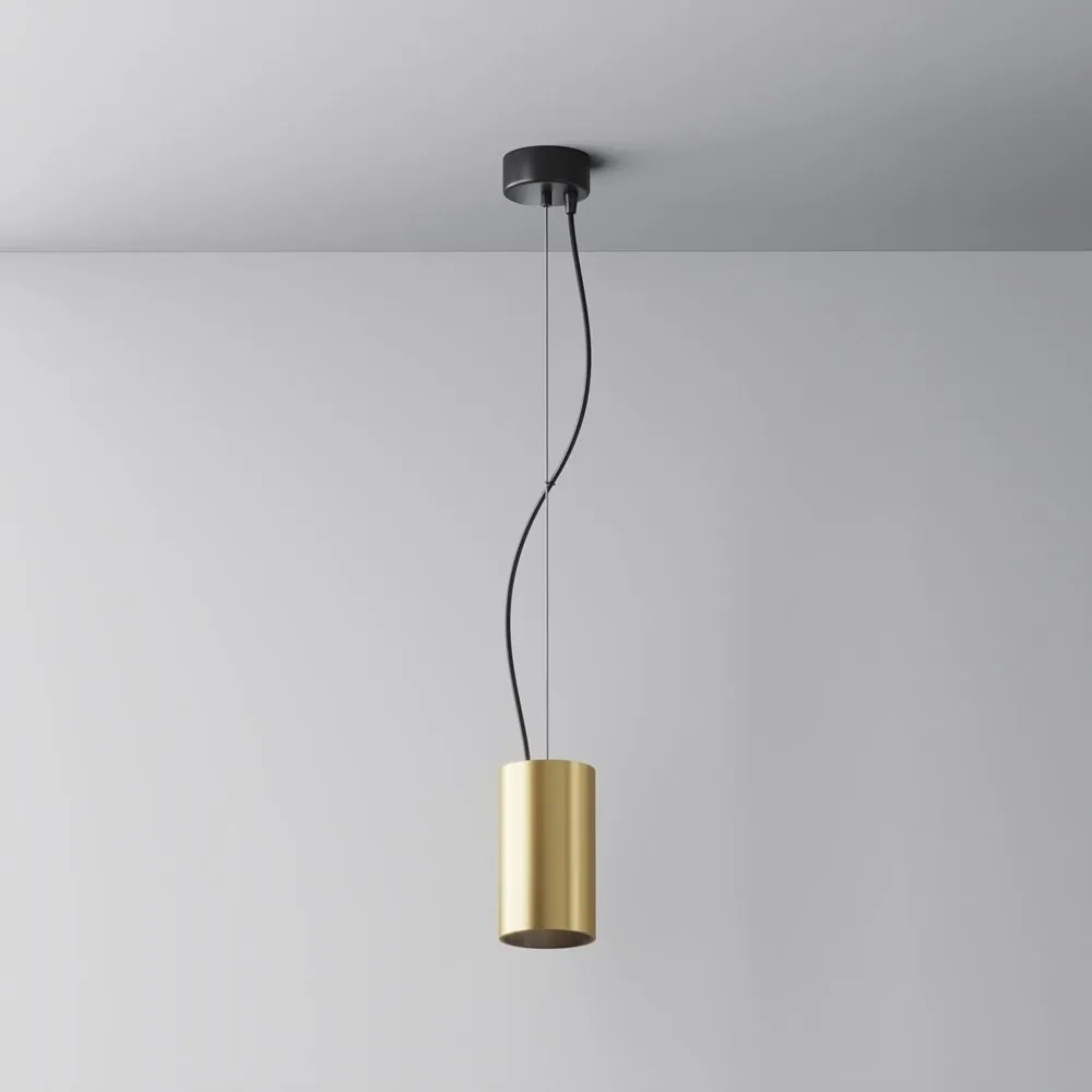 Pendul LED iluminat design tehnic Efir D-7,5cm 15W auriu