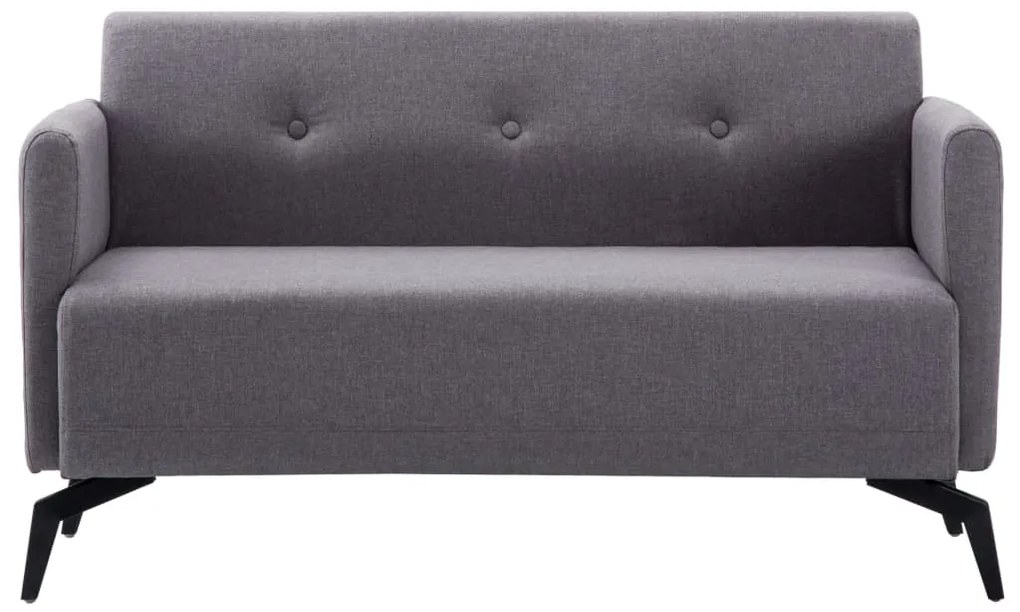 247179 vidaXL Canapea 2 locuri, material textil, 115x60x67 cm, gri deschis