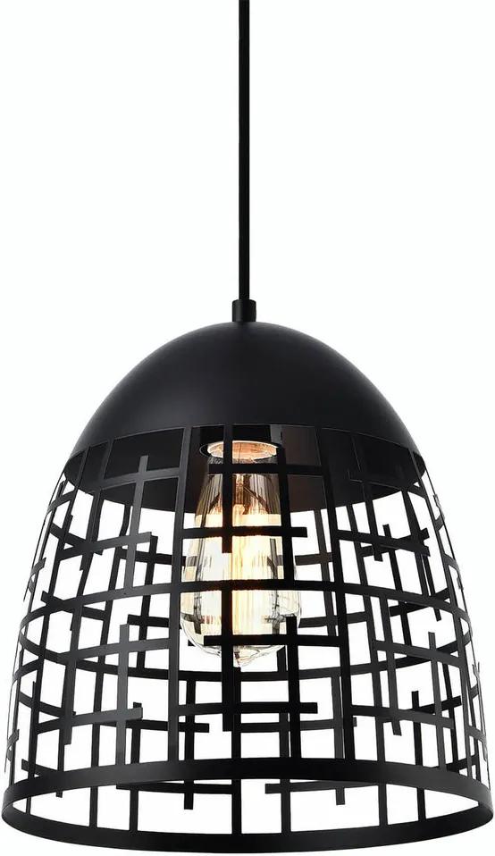 Lampa suspendata design decorativ – lampa plafon - Berlin 155 x Ø 24 cm, negru (1 x E27)