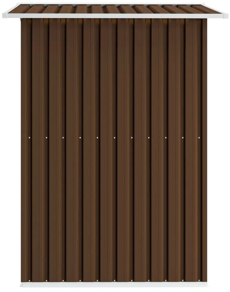 Magazie metalica de gradina, maro, 204 x 132 x 186 cm, otel