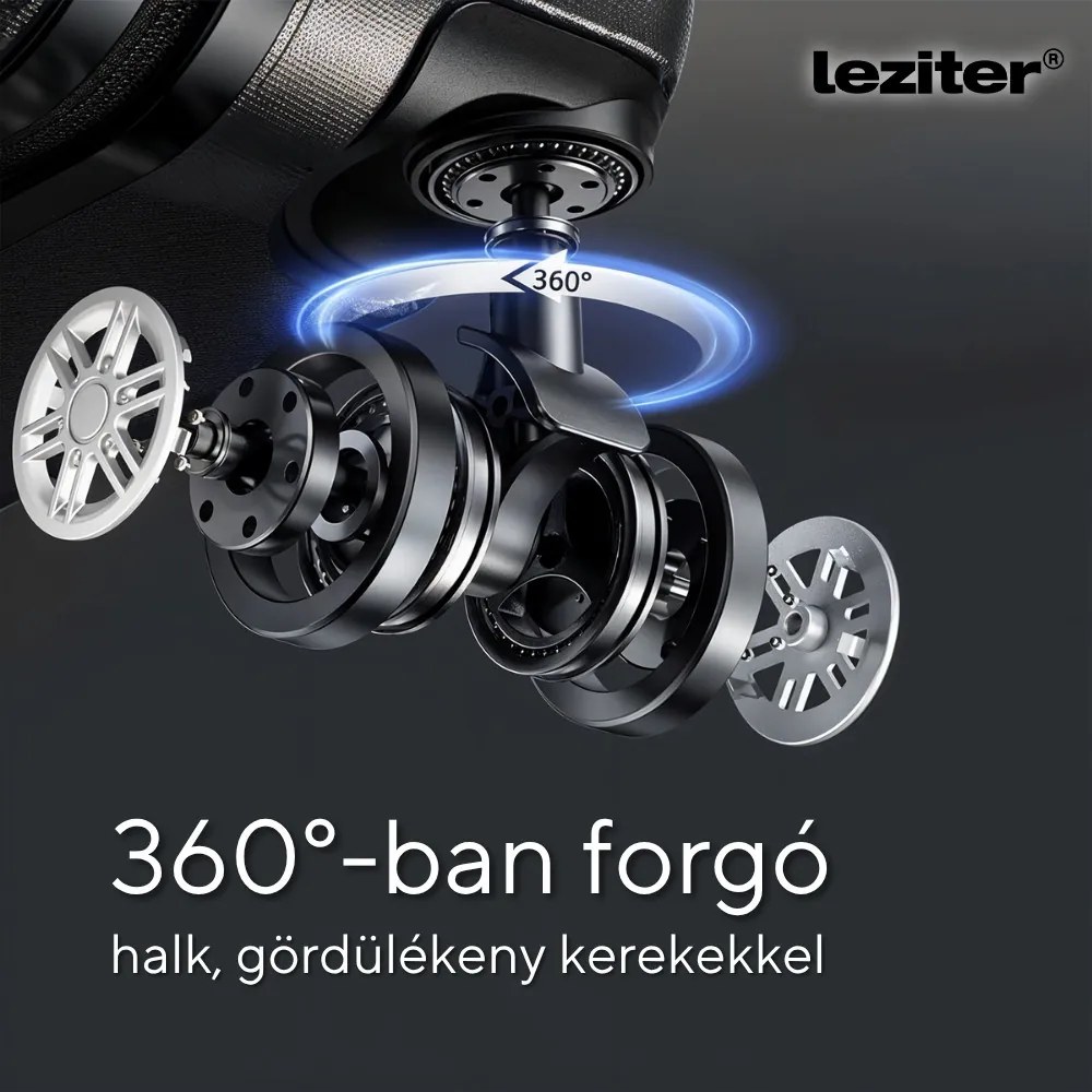 TraveLux Max X gurulós bőrönd szett fekete