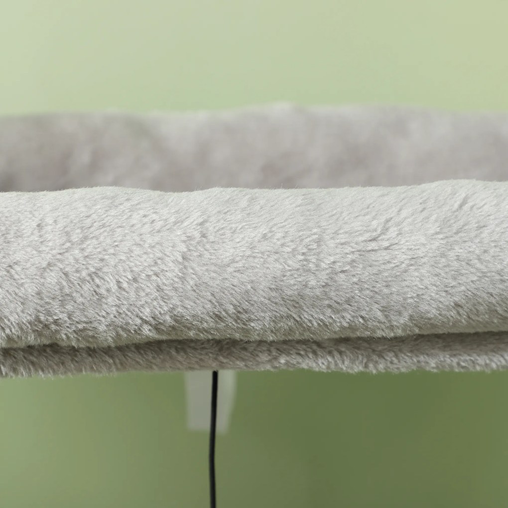 PawHut Ansamblu de Joacă pentru Pisici Multinivel Înalt 132 cm cu Căsuță, Culcuș, Stâlpi de Zgâriat, Perie și Minge, Gri | Aosom Romania