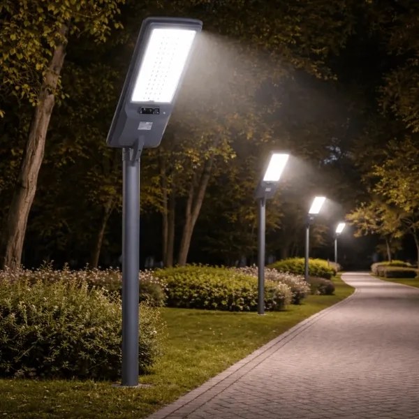 Aigostar - Lampă stradală solară LED cu senzor, 300W, 3,2V, 3600mAh + telecomandă