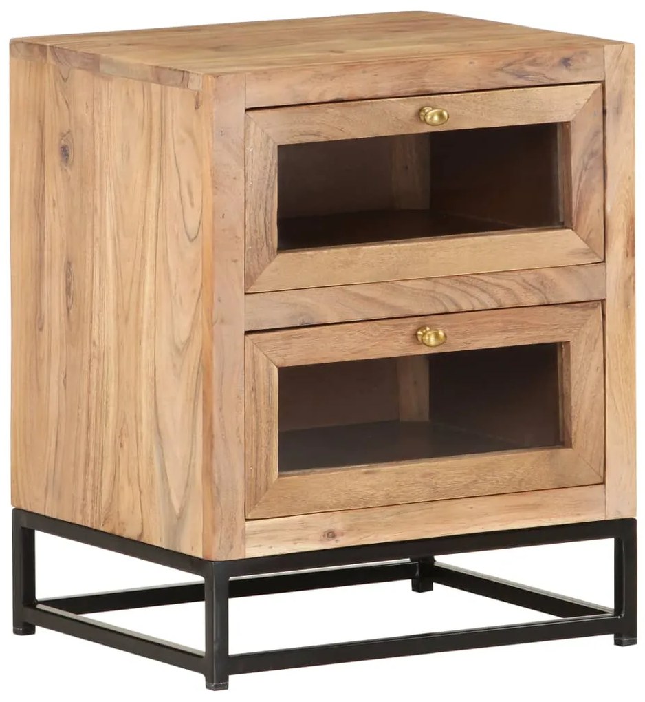 vidaXL Noptieră, 40x30x50 cm, lemn masiv de acacia