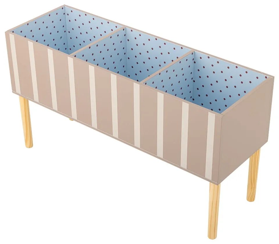 Bibliotecă de copii bej 90x50x30 cm Salam – Bloomingville Mini