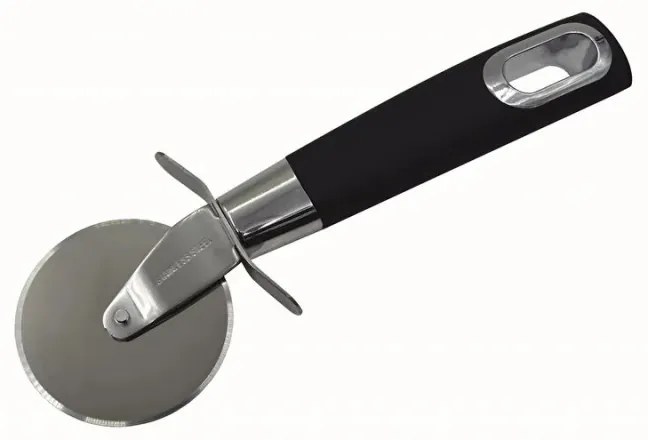 Feliator pizza Fackelmann 25956 Monaco, Otel inoxidabil, 20 cm, Negru
