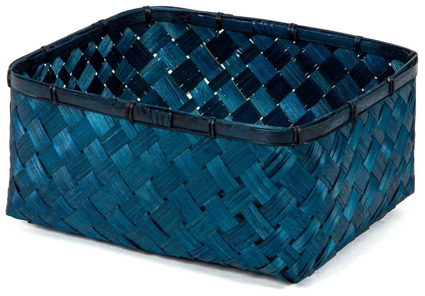 Coș depozitare din bambus Compactor, albastru