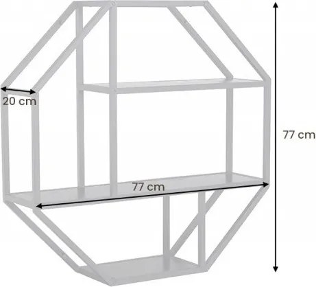 Raft design industrial vintage Slim Line 75cm, negru
