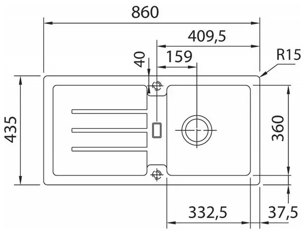 Chiuveta Franke Strata Fragranit, gri