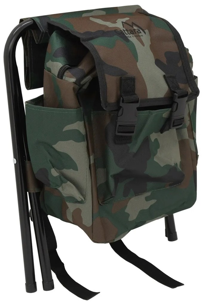 Scaun pliabil cu rucsac Cattara Olbia army,30 x 35 x 27 cm