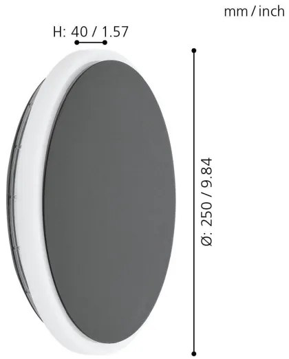 Eglo 98712 - Aplică LED de exterior MONGODIO LED/11,5W/230V IP44