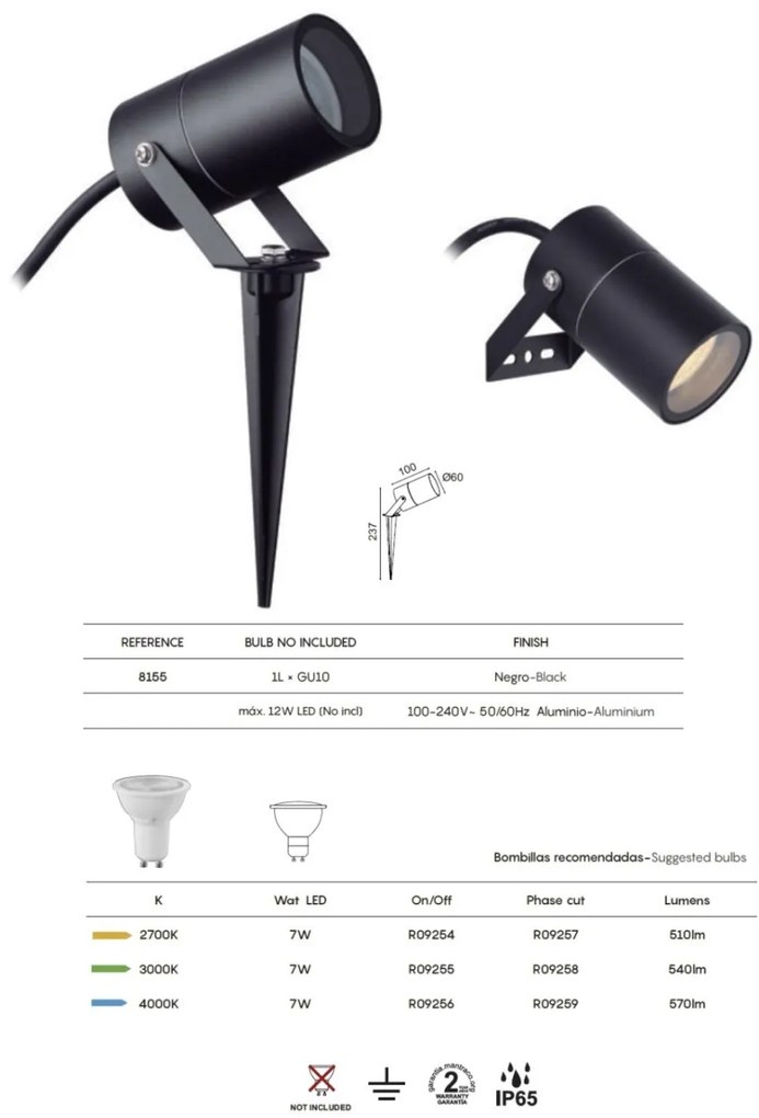 Proiector cu tarus iluminat exterior IP65 QUEBEC