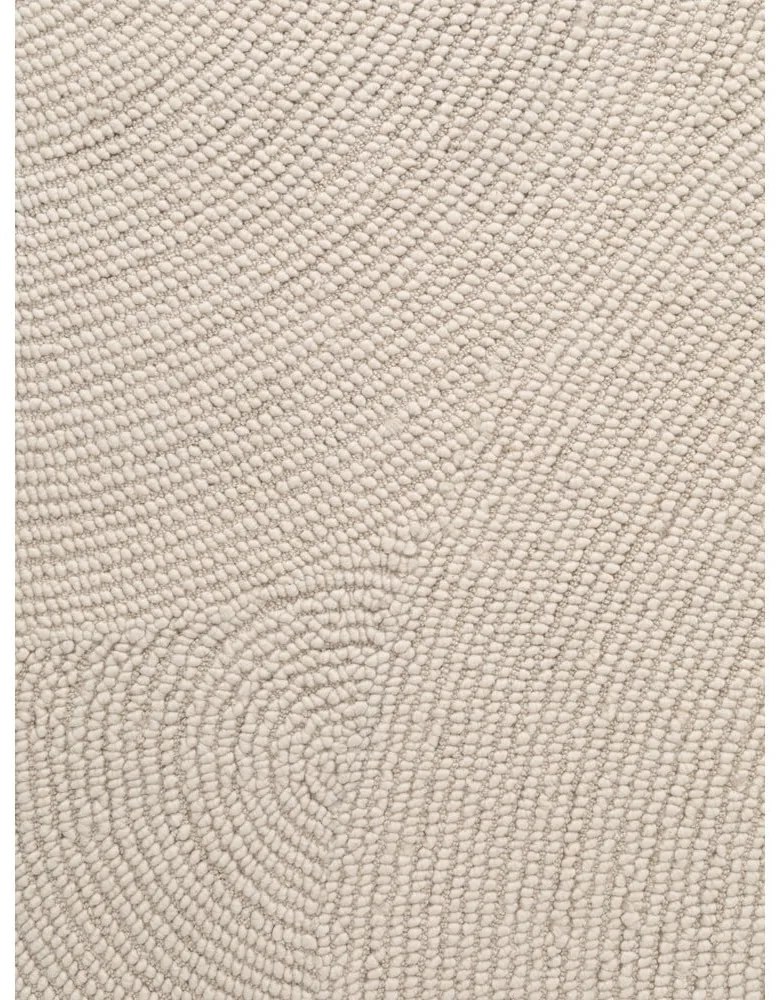 Covor în culoare naturală deschisă, țesut manual, rotund, din lână ø 120 cm Eleni Natural White – Hanse Home