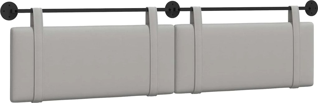 vidaXL Cap de pat suspendat Simplu Gri nori 210 x 55 x 5 cm țesătură